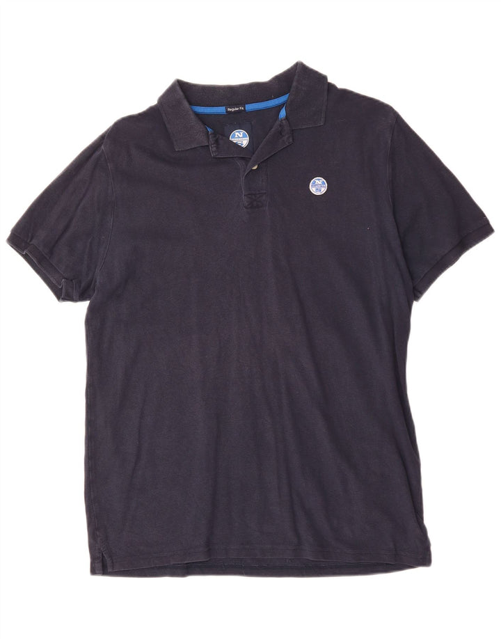Polo North Sails da uomo vestibilità regolare in cotone blu navy medio