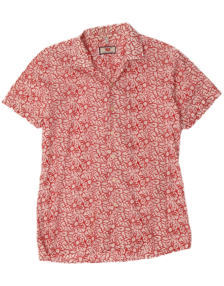 Camicia a maniche corte da uomo Carrera bianco medio floreale