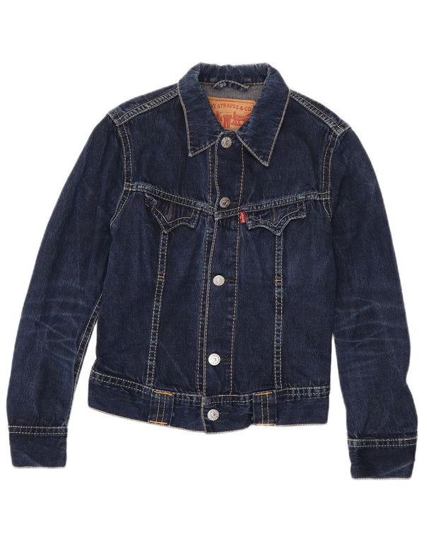 Giacca in denim corto da donna Levi's UK 10 piccolo cotone blu