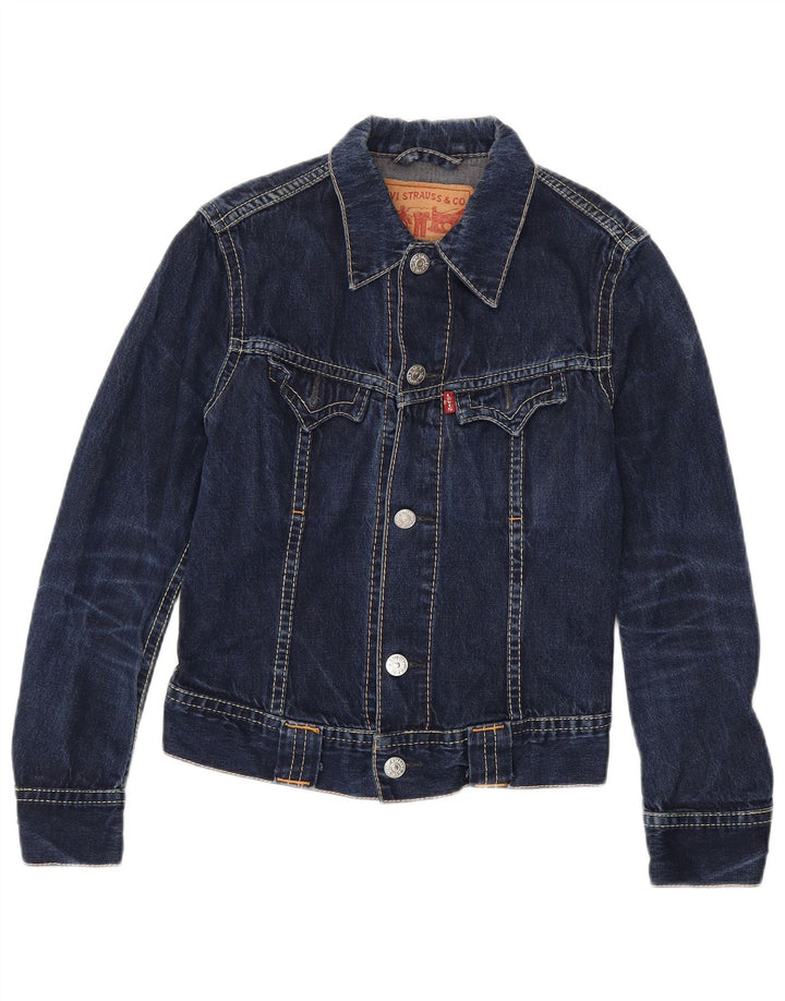 Giacca in denim corto da donna Levi's UK 10 piccolo cotone blu