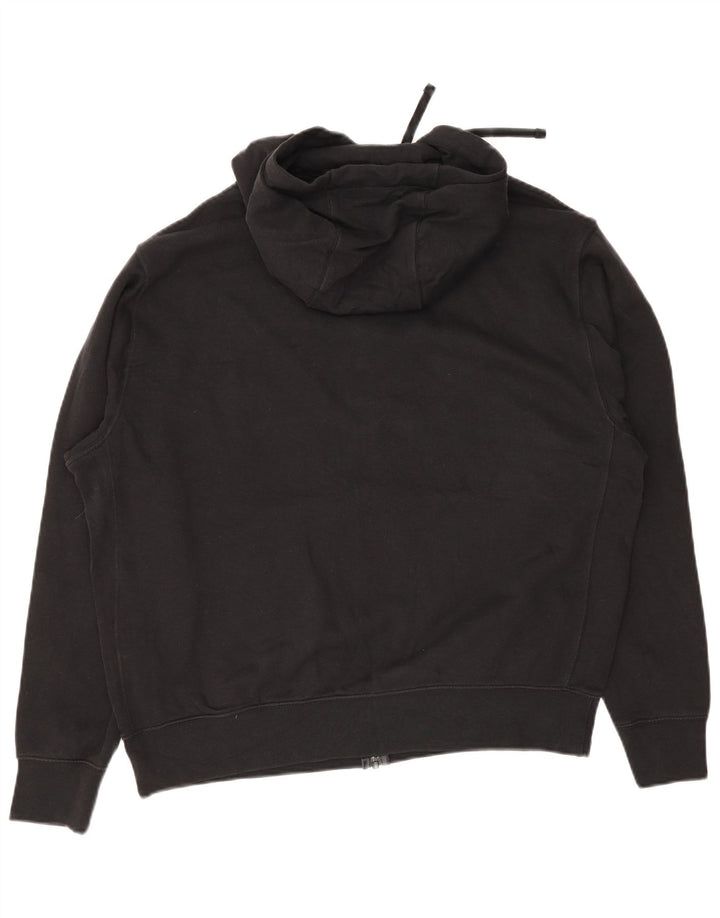 Felpa con cappuccio e zip Nike da uomo, grande, in cotone nero