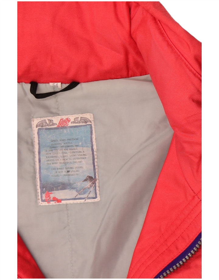 Giacca da sci vintage da uomo IT 54 XL Poliammide color block multicolore