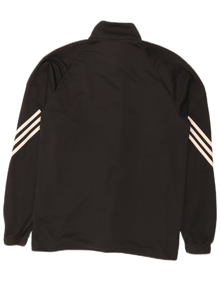 Giacca da allenamento Adidas Climalite da uomo, media, in poliestere nero