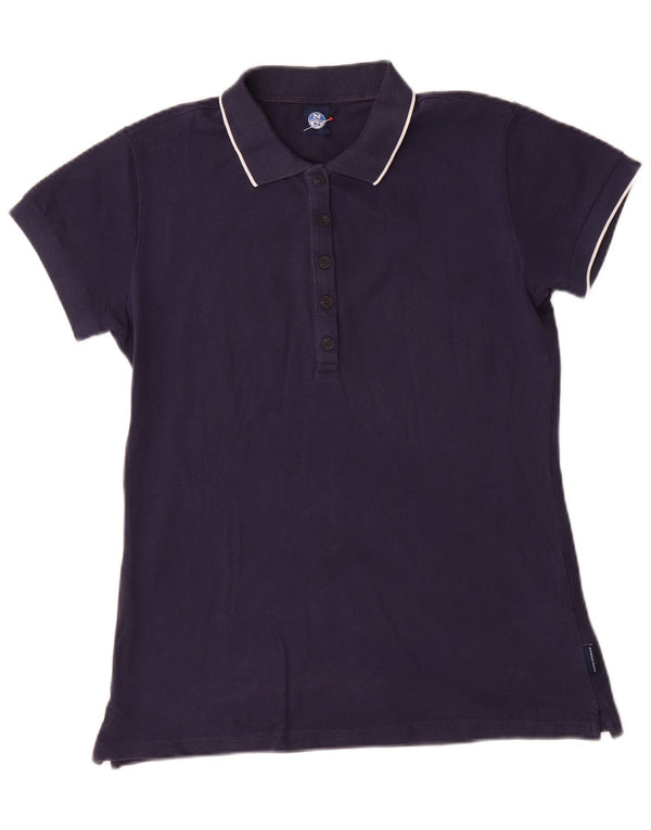Polo da donna North Sails UK 10 Small in cotone blu navy