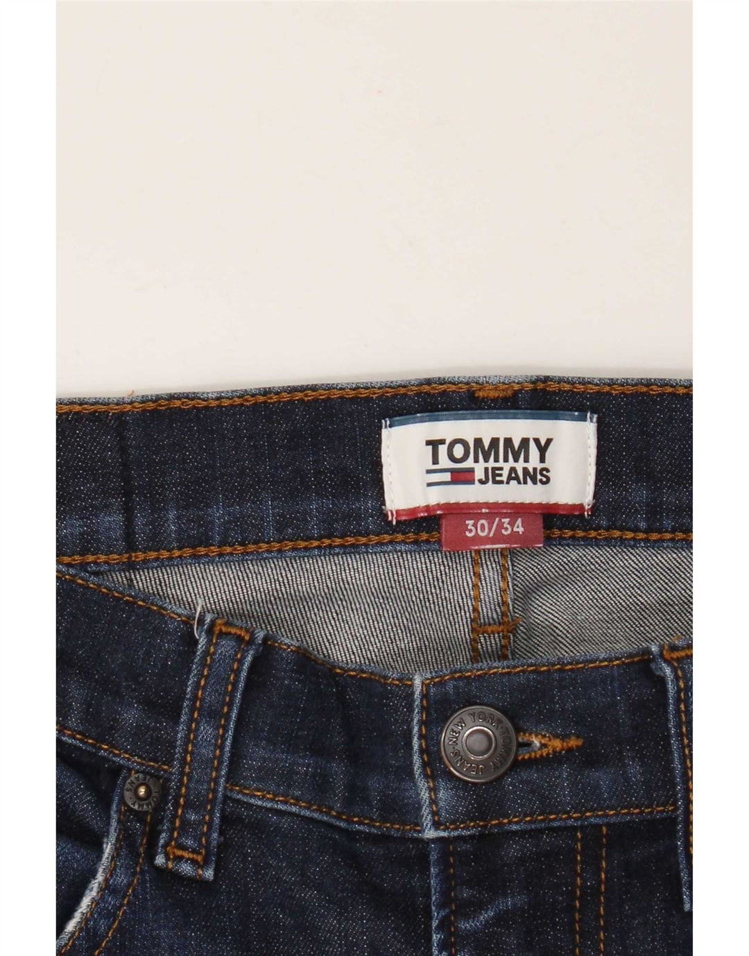 Jeans dritti da uomo Tommy Hilfiger W30 L34 Blu Navy