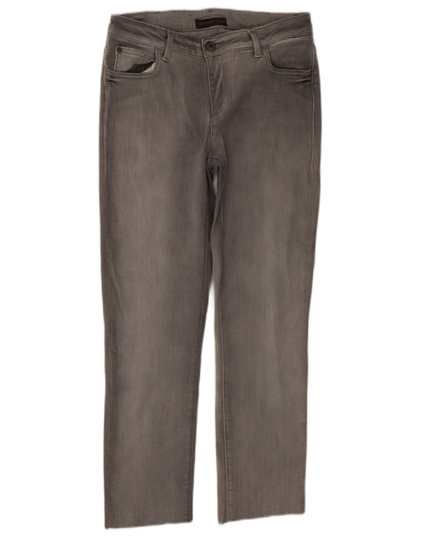Jeans Dritti Donna TRUSSARDI W27 L25 Cotone Grigio