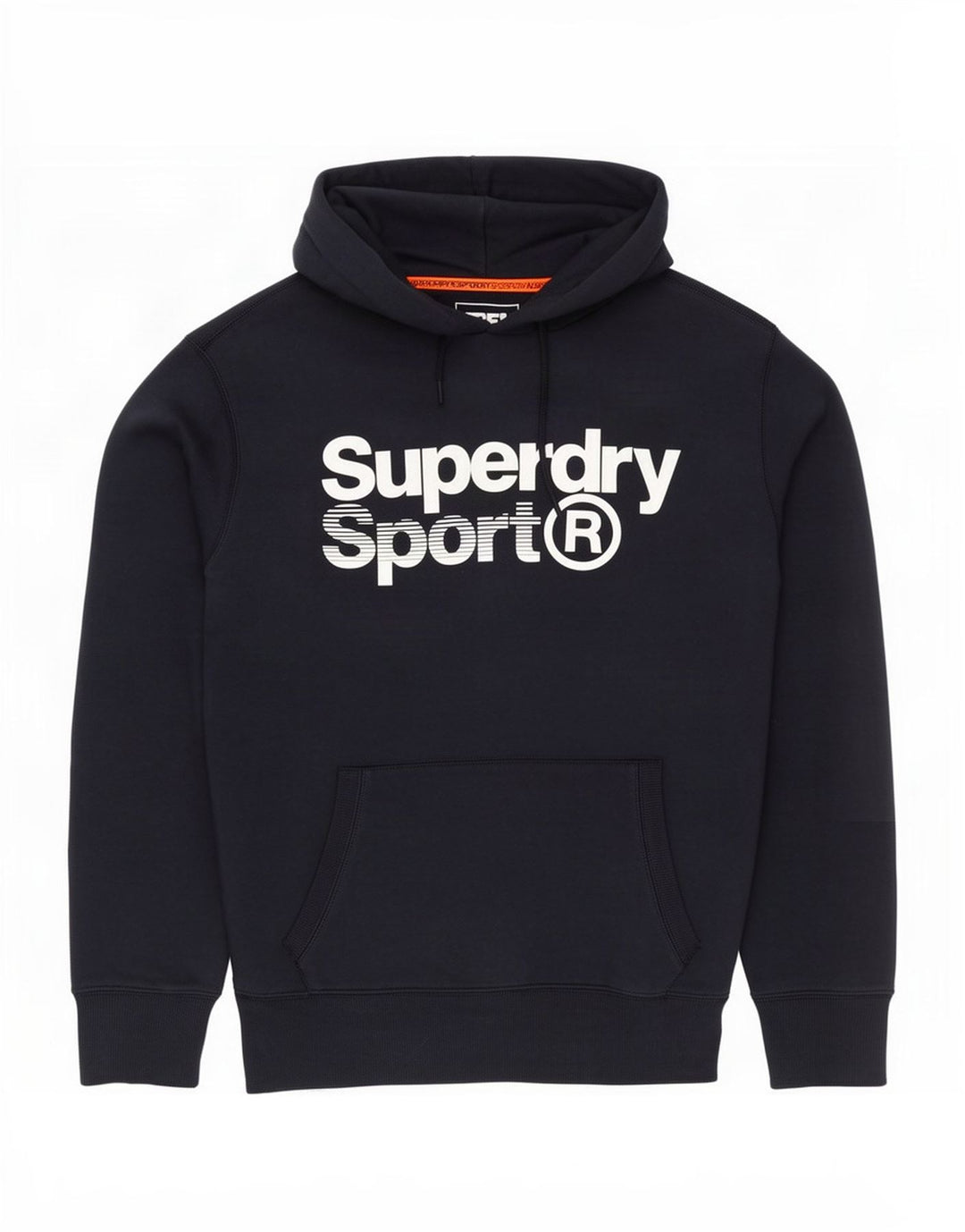 Maglione con cappuccio grafico da uomo Superdry in cotone blu navy medio