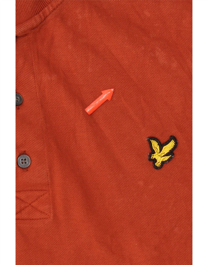 Polo da uomo Lyle & Scott XL in cotone arancione