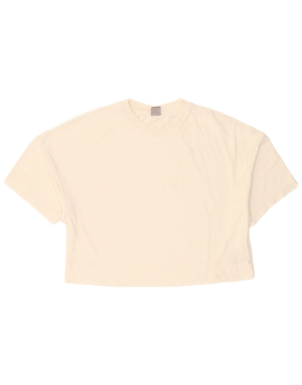 T-shirt corta da donna Puma UK 14 cotone bianco medio