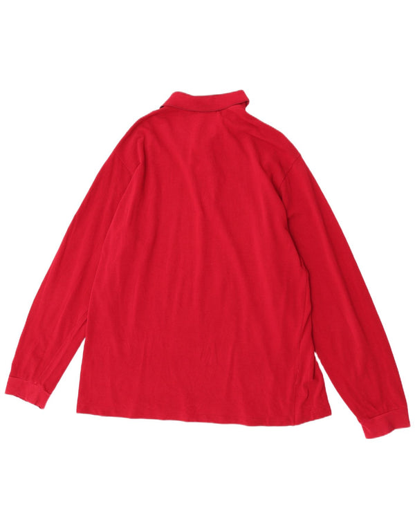 Polo da uomo a maniche lunghe Lacoste taglia 6 XL Borgogna