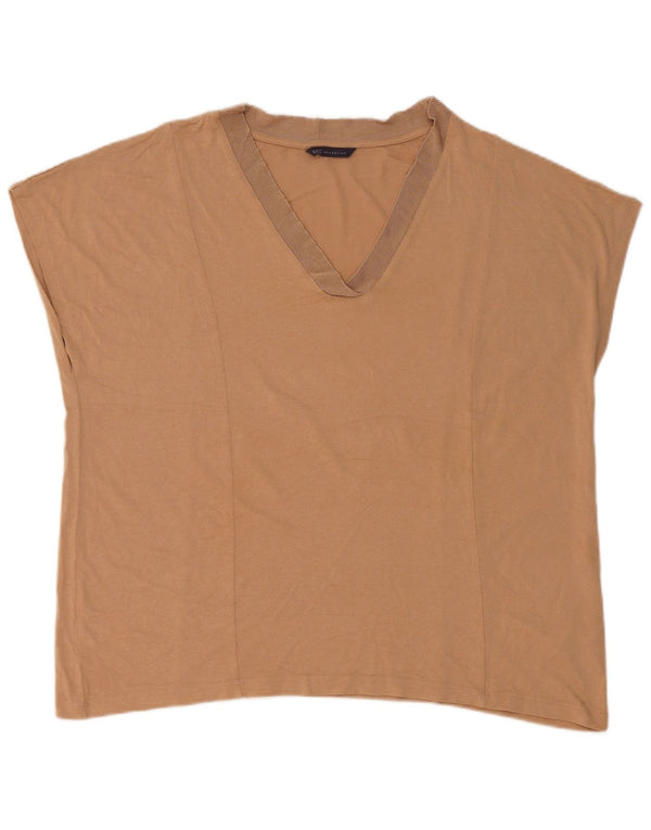 Camicetta senza maniche da donna Marks & Spencer UK 18 XL Viscosa beige