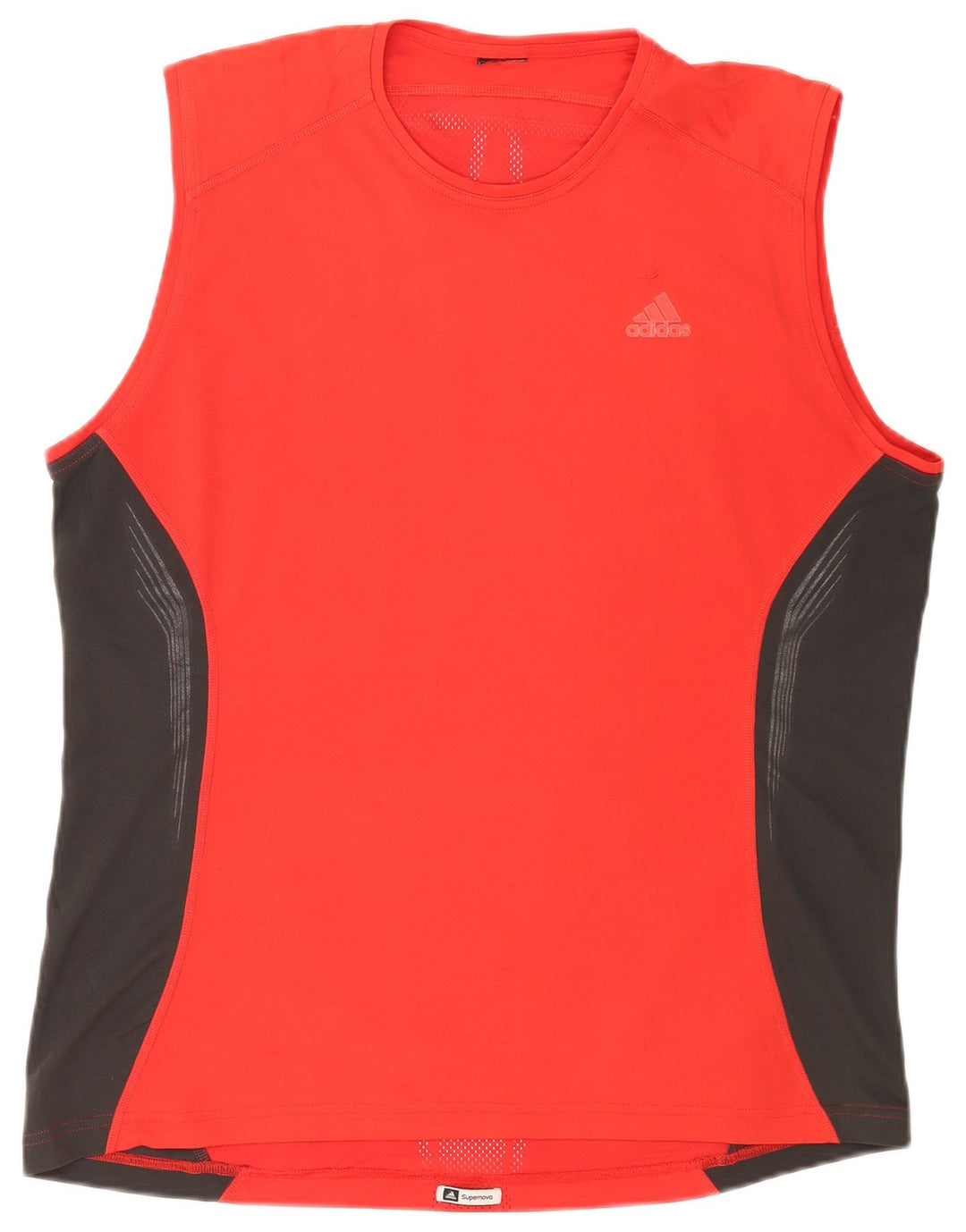 Canottiera Adidas da uomo XL rossa in poliestere color block
