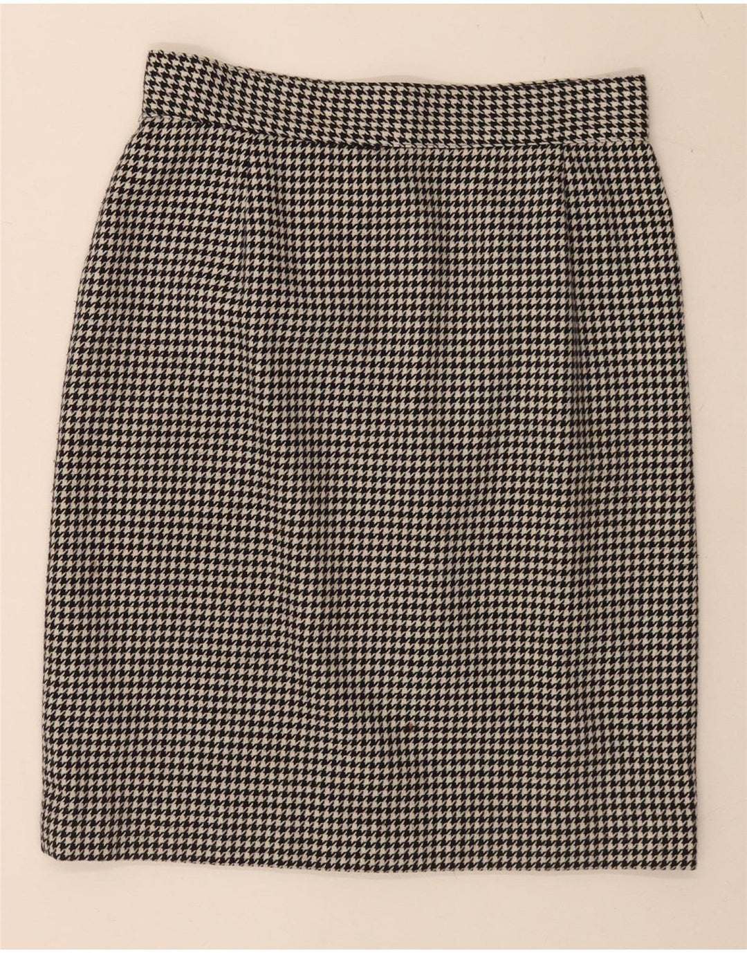 Set gonna vintage da donna a 5 bottoni in 2 pezzi IT 46 grande W28 pied de poule nero