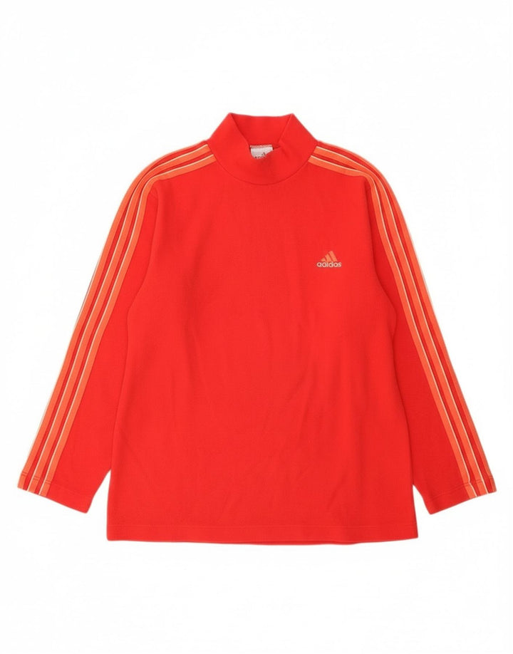 Maglione in pile da uomo Adidas UK 38/40 poliestere rosso medio