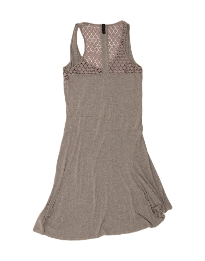 DESIGUAL Womens Graphic Sleeveless Basic Dress UK 14 Medium Grey Floral Vintage Desigual and Second-Hand Desigual from Messina Hembry 