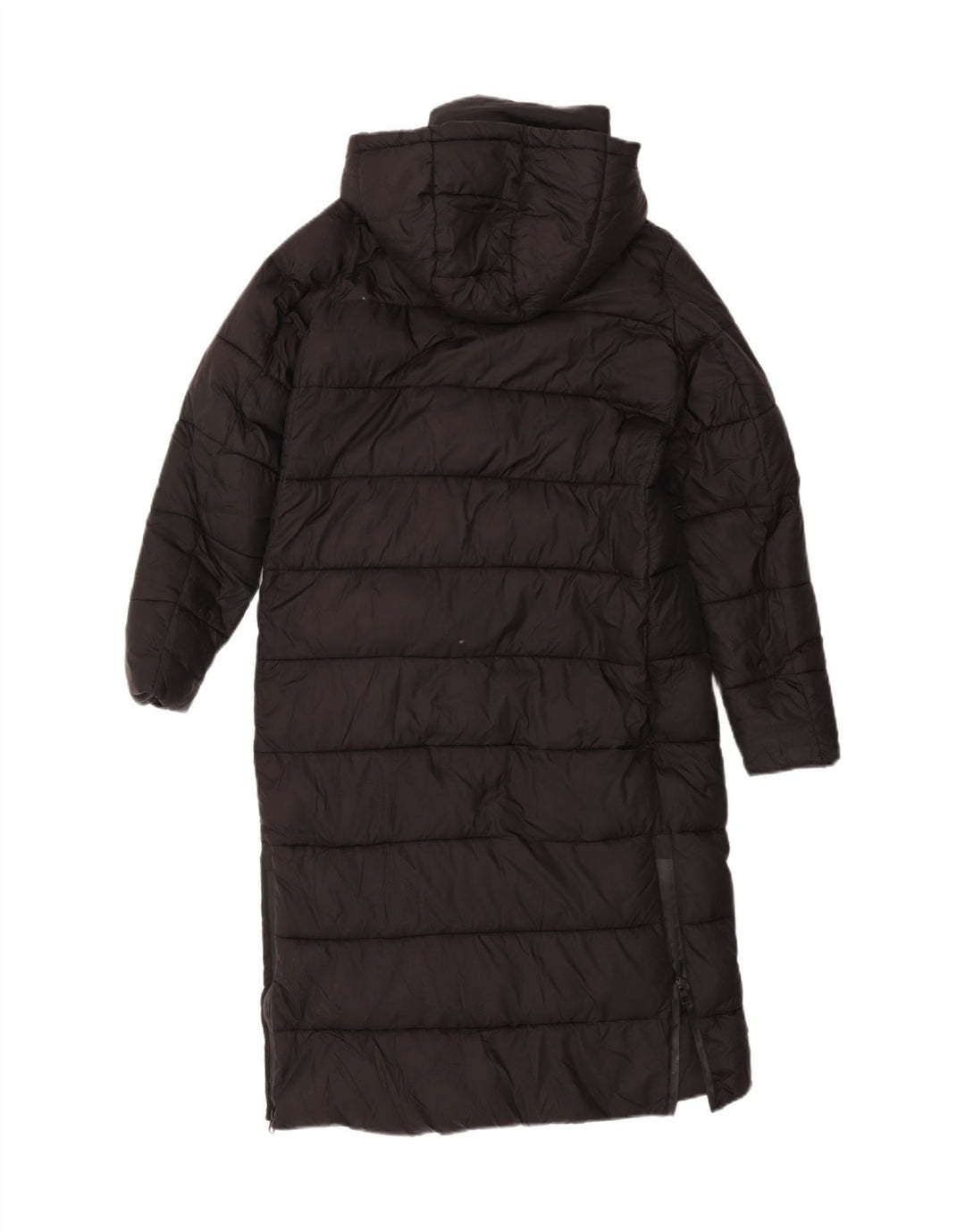 Cappotto imbottito oversize con cappuccio ZARA da donna UK 10 piccolo poliestere nero