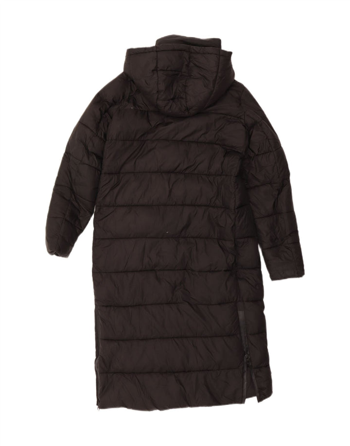 Cappotto imbottito oversize con cappuccio ZARA da donna UK 10 piccolo poliestere nero