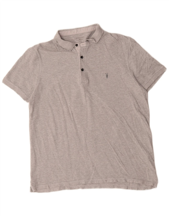 Polo da uomo All Saints 2XL in cotone grigio