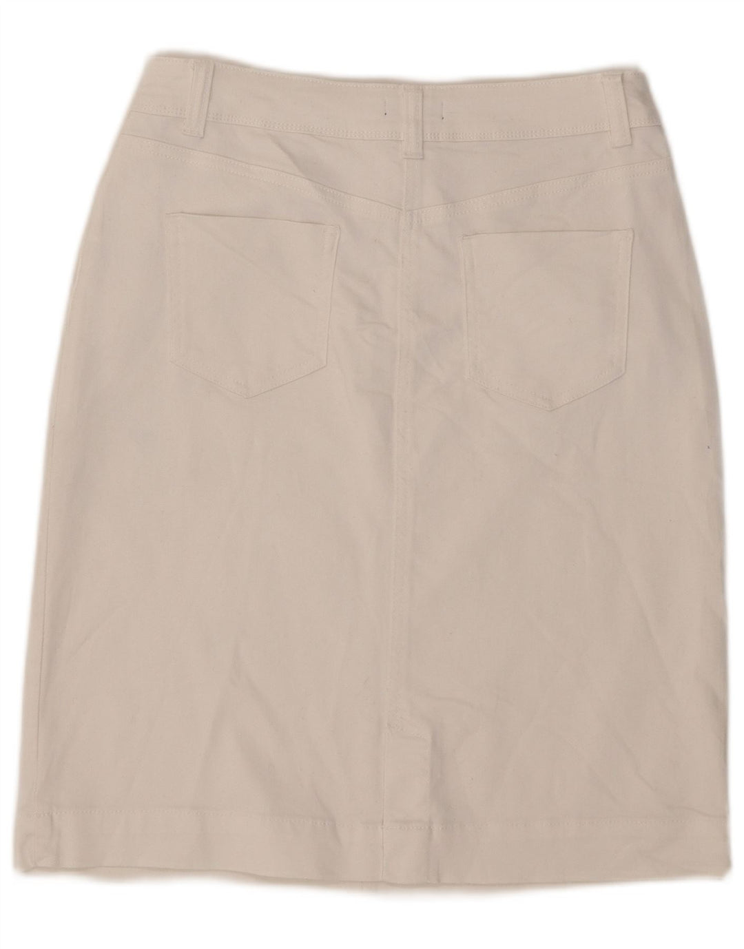 Gonna in denim da donna M&Co UK 10 piccola W30 cotone bianco