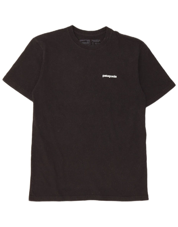 T-shirt grafica da uomo Patagonia Top Small in cotone nero