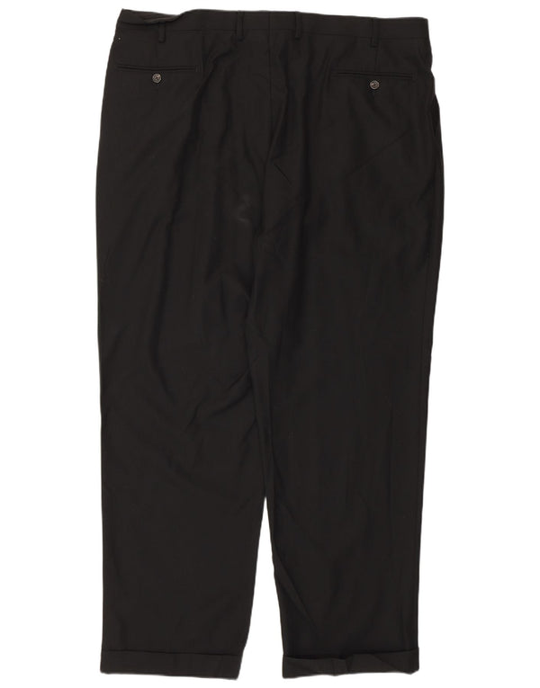 Pantaloni da completo da uomo con pegging Izod W42 L32 poliestere nero