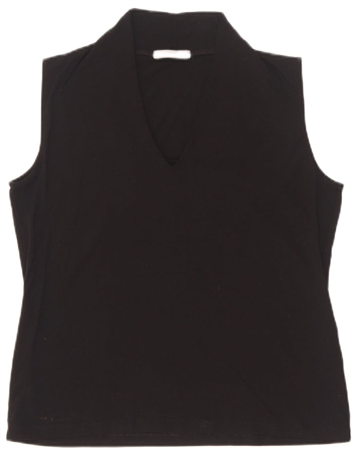 Canotta da donna Marks & Spencer UK 16 grande in viscosa nera