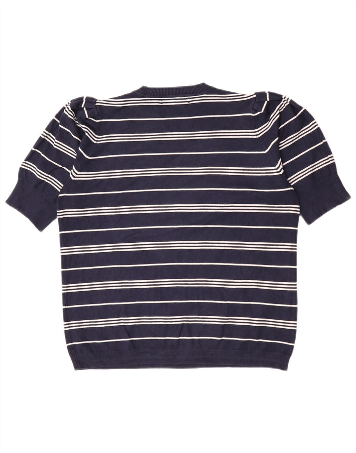 Maglione maglione girocollo da donna Marks & Spencer UK 14 blu navy medio