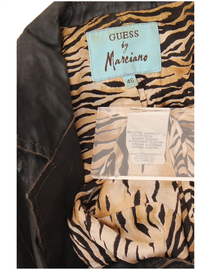 GUESS BY MARCIANO Giacca blazer corta da donna a 3 bottoni IT 46 Large Nera