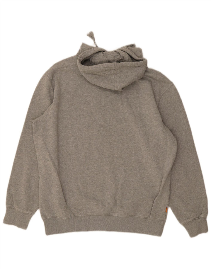 Maglione con cappuccio grafico da uomo Timberland grande in cotone grigio