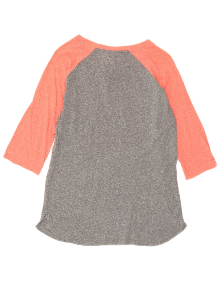 Maglietta da donna UNDER ARMOUR Heat Gear Graphic manica 3/4 UK 12 Grigio medio