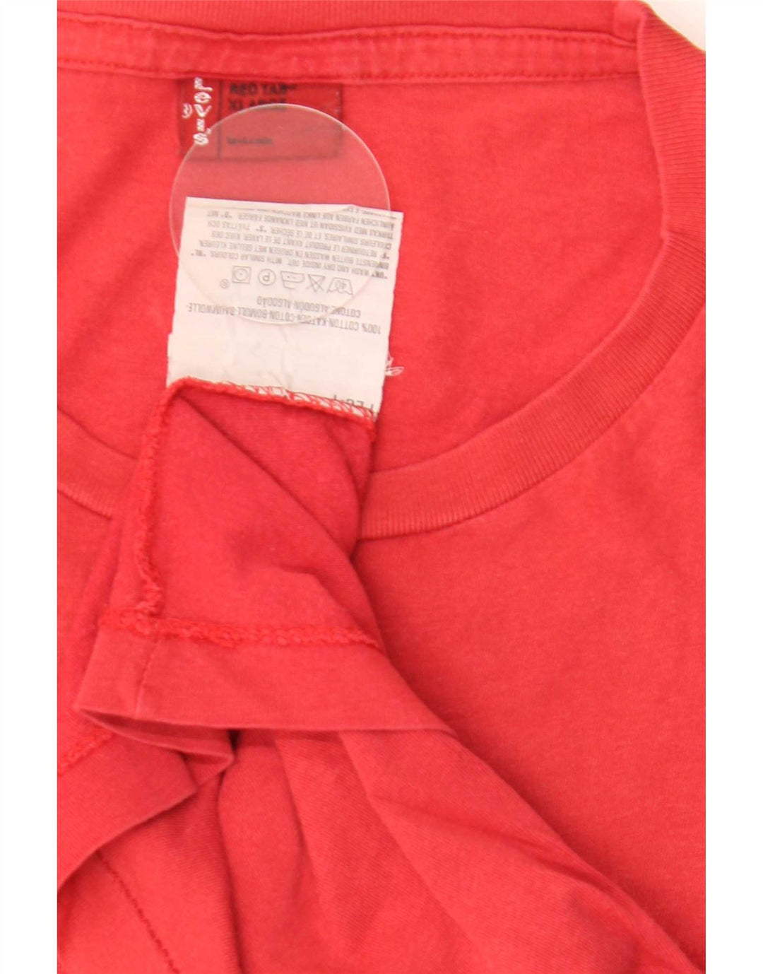 T-shirt grafica da uomo Levi's Top XL in cotone rosso