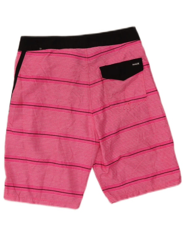 Pantaloncini da bagno per ragazzi Hurley 11-12 anni in poliestere a righe rosa