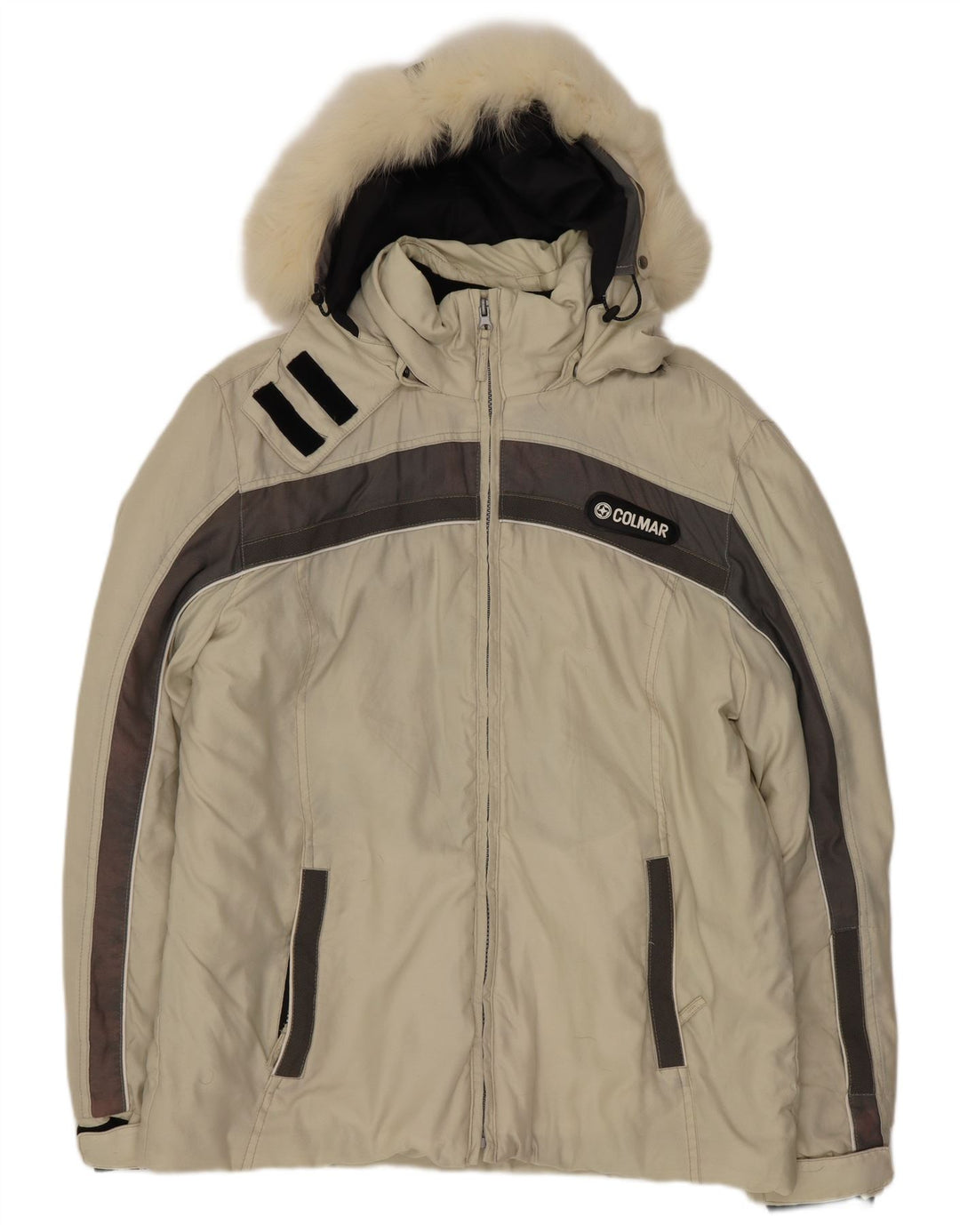 Giacca da sci con cappuccio da uomo Colmar IT 46 Small Beige Colourblock