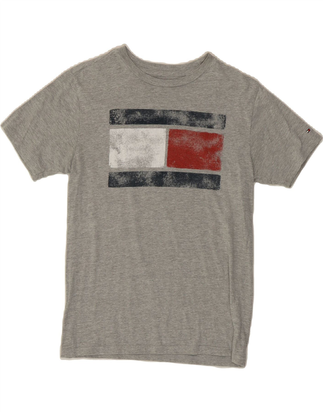TOMMY HILFIGER Boys Graphic T-Shirt Top 12-13 Years Medium Grey Vintage Tommy Hilfiger and Second-Hand Tommy Hilfiger from Messina Hembry 
