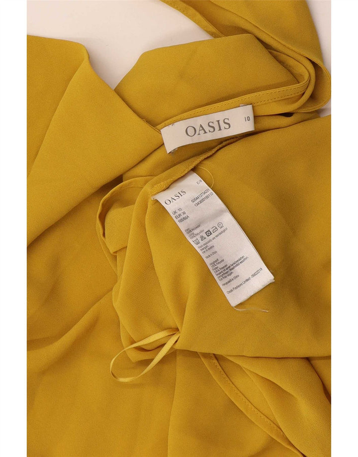 Canottiera da donna Oasis UK 10 piccola in poliestere giallo