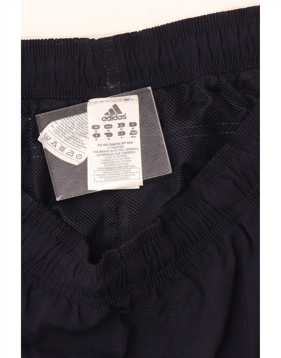 Pantaloncini da bagno da uomo Adidas medi blu navy in poliestere