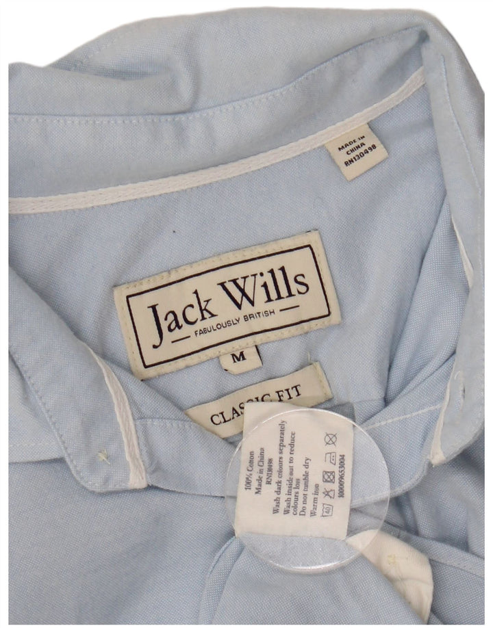 JACK WILLS Camicia da uomo vestibilità classica in cotone blu medio
