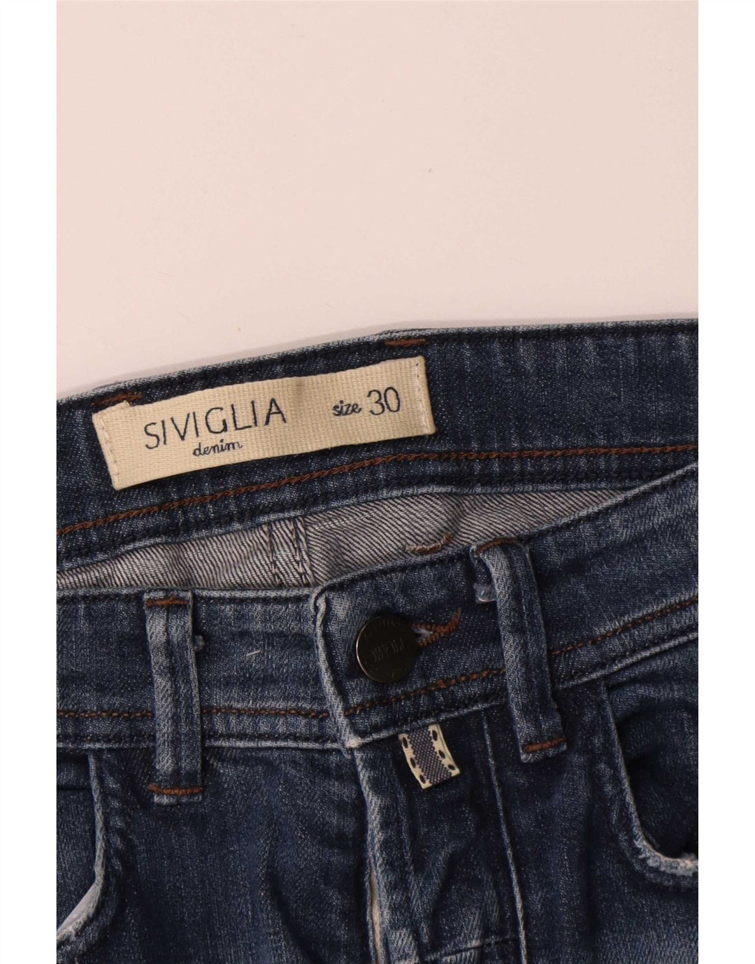 Jeans dritti da uomo SIVIGLIA W30 L30 in cotone blu