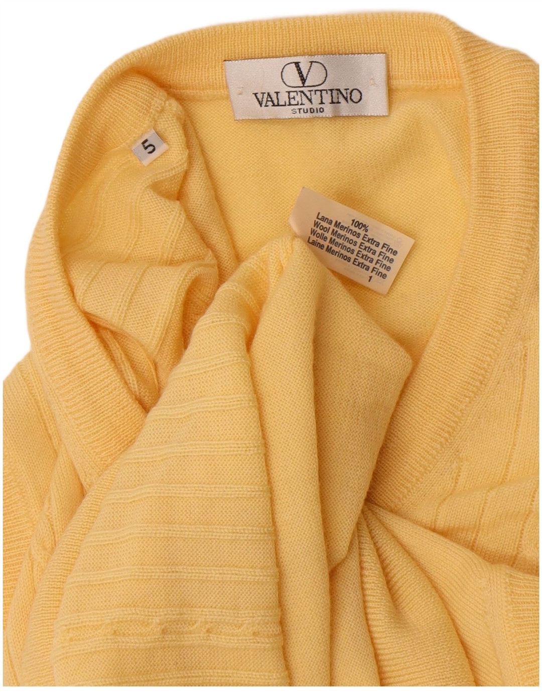 Canottiera da uomo Valentino Canotta grande gialla in lana merino