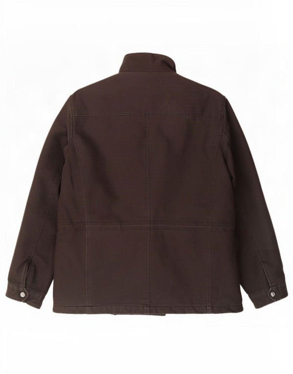 Basefield Mens Sherpa Utility Jacket UK 42 XL Brown Cotton