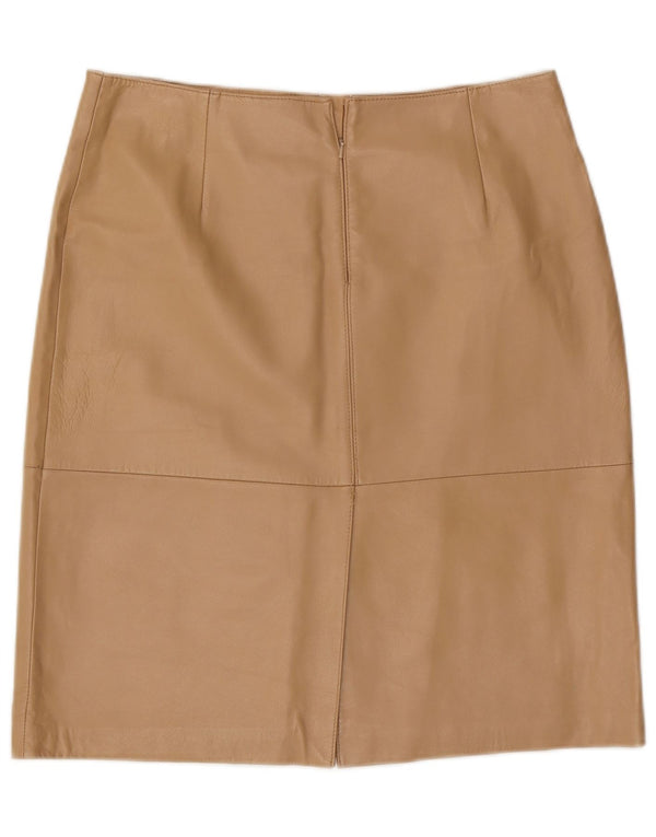 Gonna in pelle da donna Stefanel IT 48 XL W34 Pelle beige