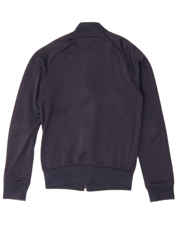 Giacca da ginnastica da uomo Adidas piccola in poliestere blu navy