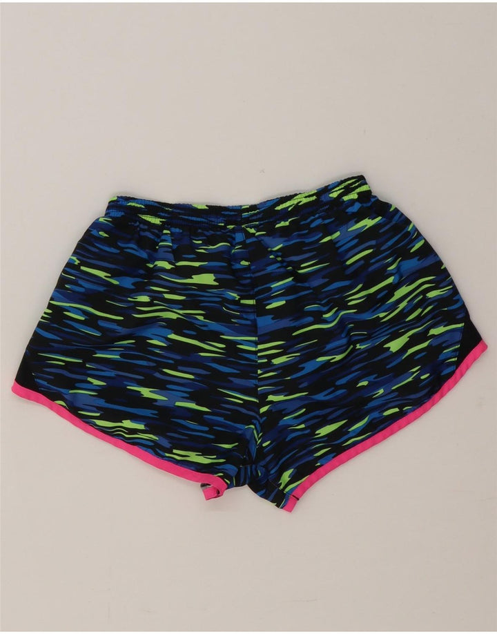 NIKE Womens Sport Shorts UK 10 Small Black Animal Print Polyester Vintage Nike and Second-Hand Nike from Messina Hembry 