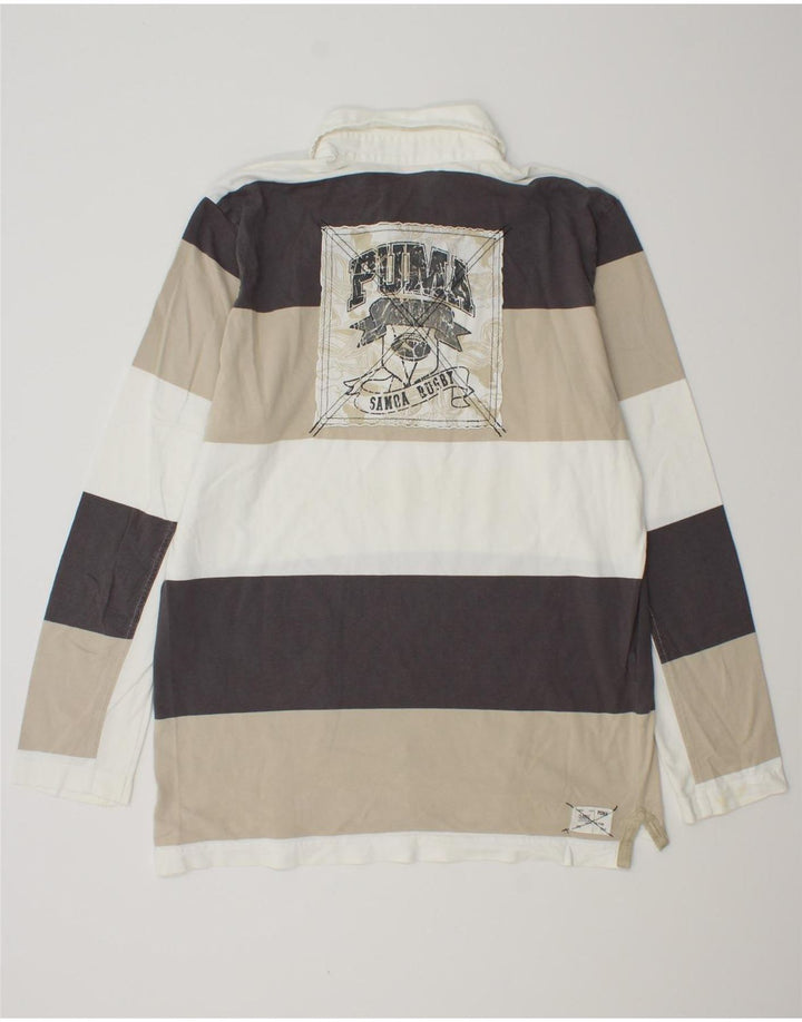 Polo da rugby a maniche lunghe con grafica PUMA da uomo, a righe grandi, multicolore