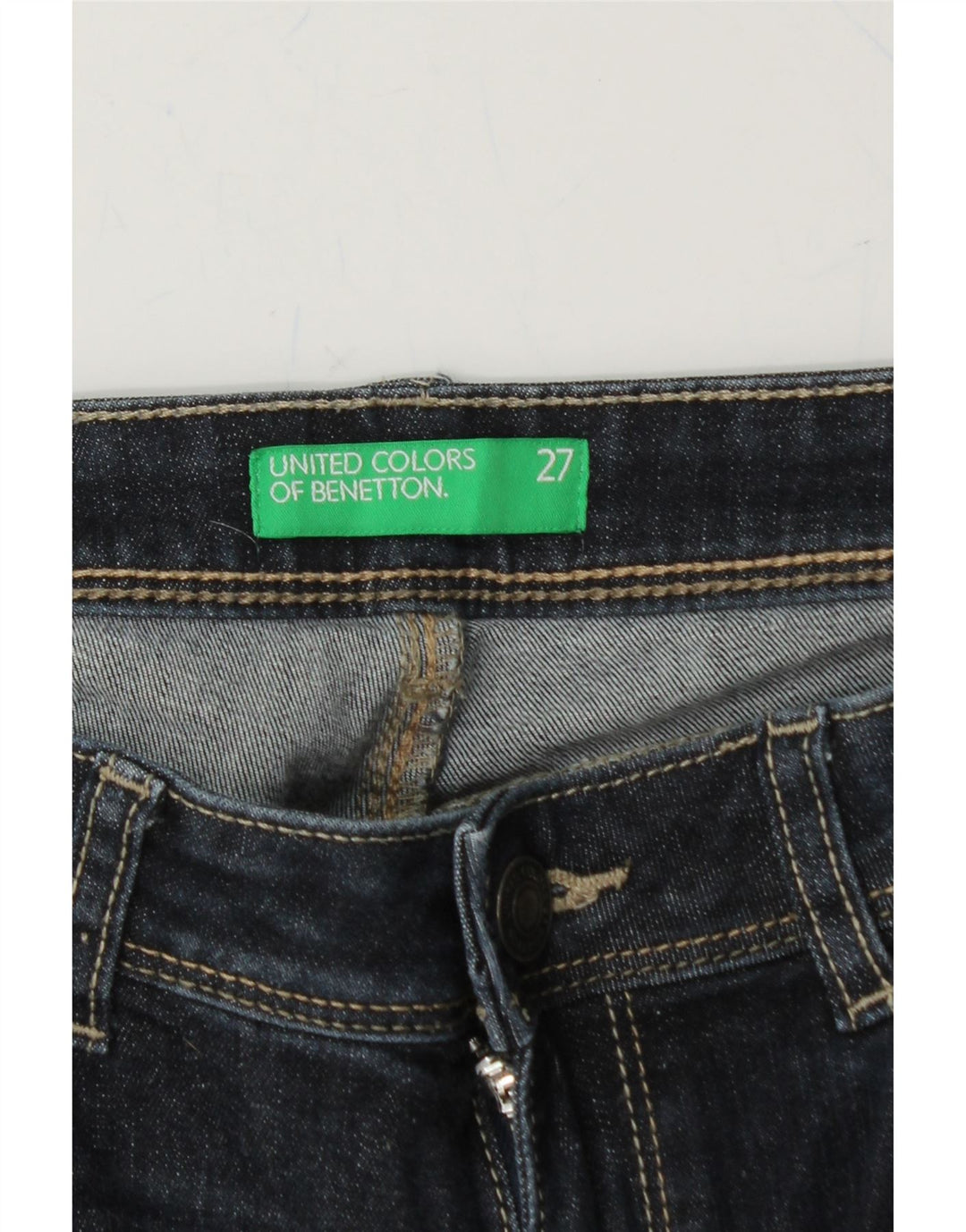 BENETTON Womens Skinny Jeans W27 L31 Blue Vintage Benetton and Second-Hand Benetton from Messina Hembry 