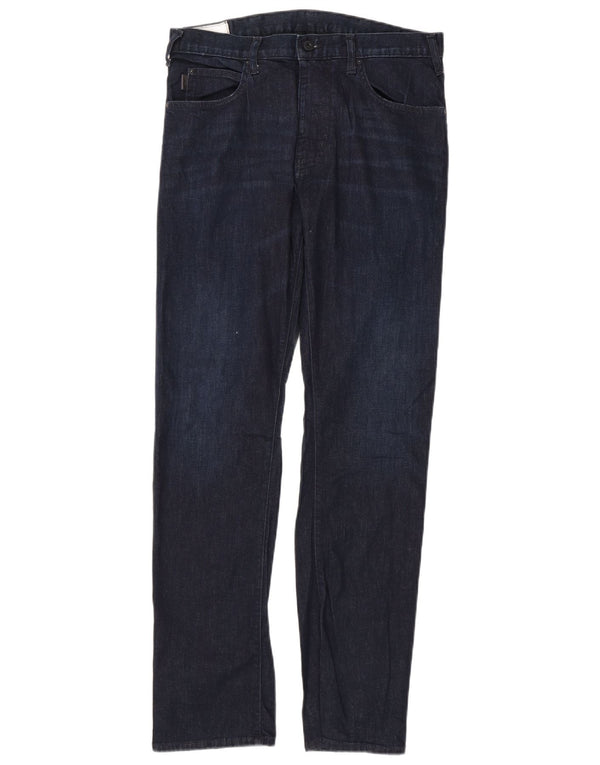 Jeans slim da uomo Emporio Armani W31 L32 cotone blu navy