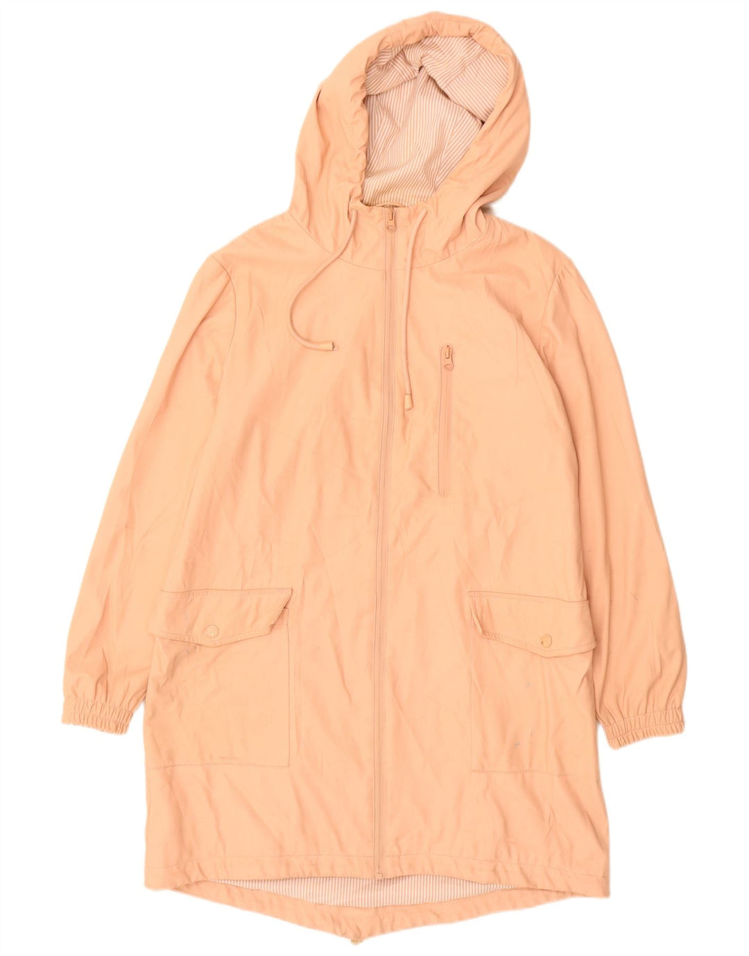 Impermeabile con cappuccio da donna Zara UK 10 piccolo poliuretano rosa