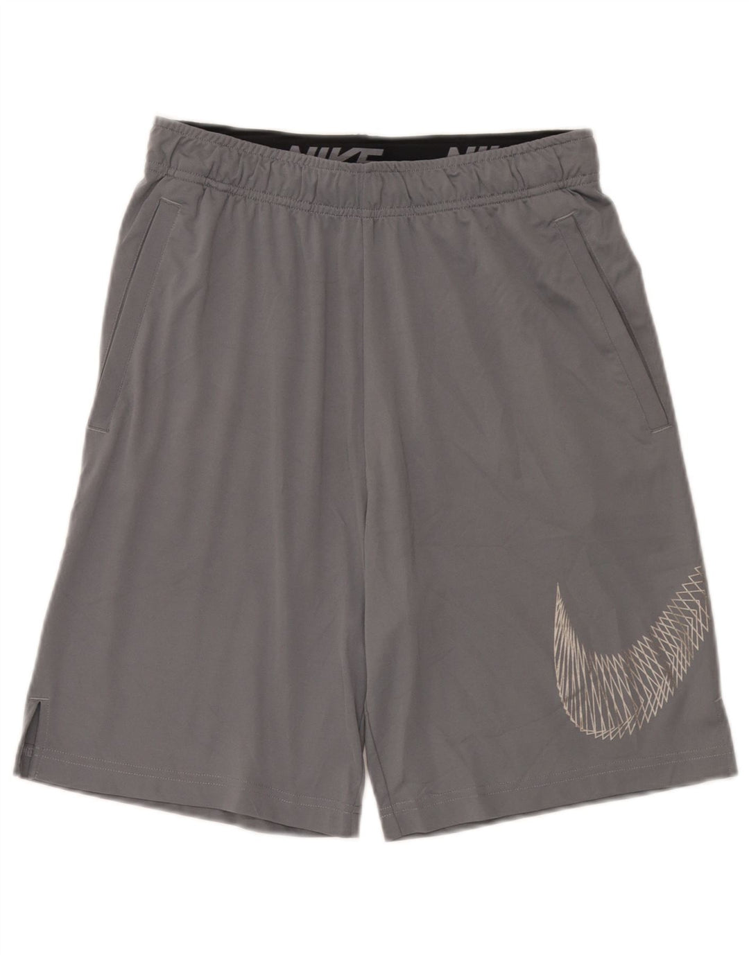 Pantaloncini sportivi Nike Dri Fit Graphic da uomo in poliestere grigio medio