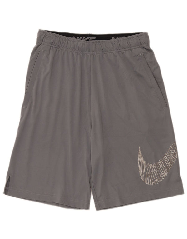 Pantaloncini sportivi Nike Dri Fit Graphic da uomo in poliestere grigio medio