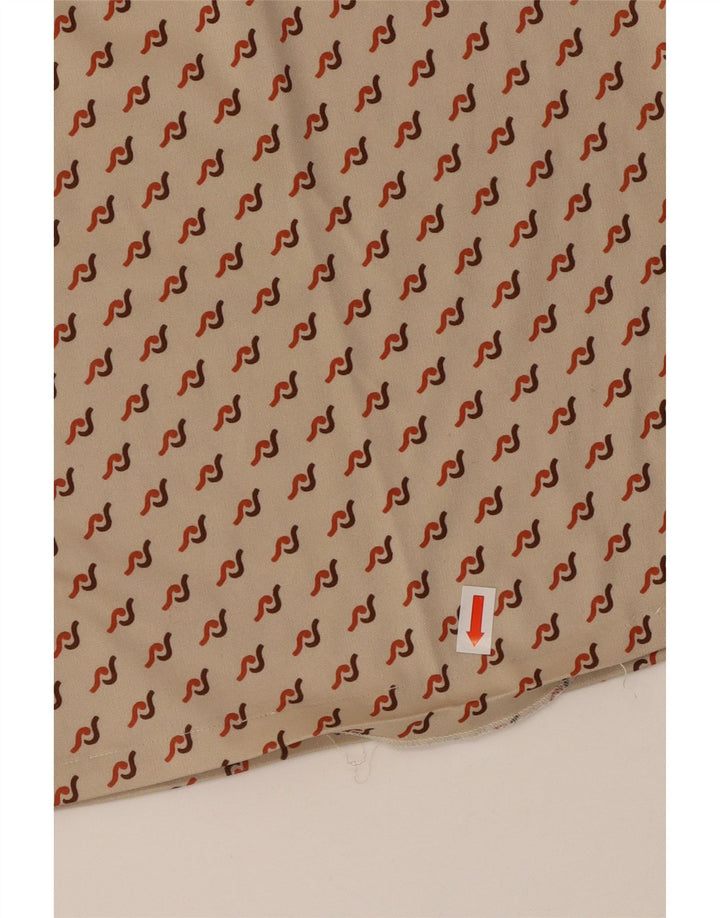 Camicia pullover da donna VINTAGE UK 16 Large Beige geometrica